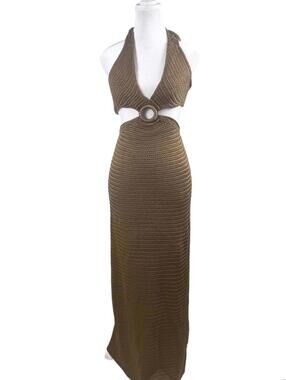 chinese dress ladies Soyrara Halter Midi Dress  Eyelet Tiered Resort Dress